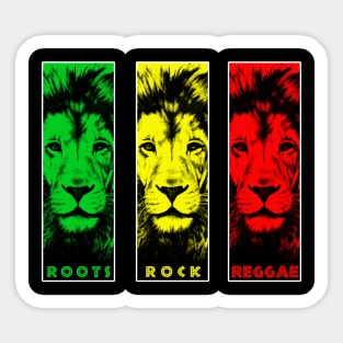 Roots Rock Reggae green yellow red Sticker